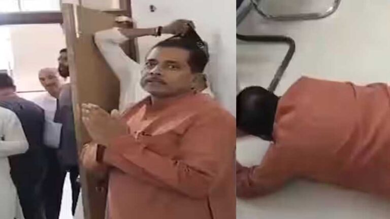 विधायक हाथ जोड़कर ऑफिस पहुंचे, फिर ASP के सामने दंडवत हो गए BJP MLA प्रदीप पटेल, बोले- मुझे गुंडों से…