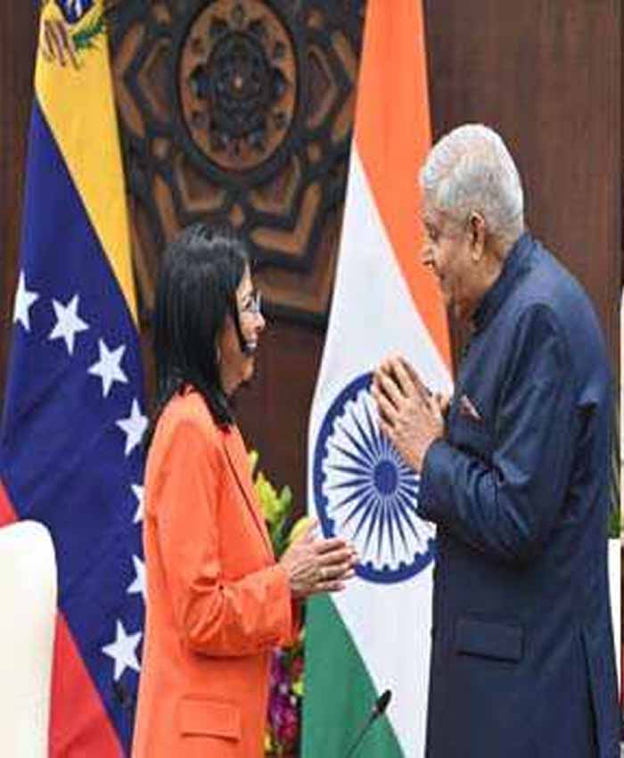 धनखड़ ने की वेनेजुएला की उप राष्ट्रपति से मुलाकात, दोनों देशों के आपसी मुद्दों पर विचार विमर्श किया धनखड़ ने की वेनेजुएला की उप राष्ट्रपति से मुलाकात, दोनों देशों के आपसी मुद्दों पर विचार विमर्श किया