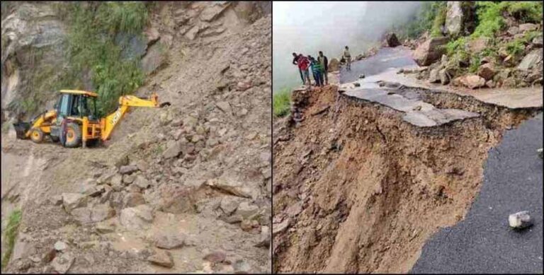 उत्तराखंड में हाईवे पर रूकी वाहनों की रफ्तार, दो दिनों से मार्ग बंद; NH के पास भूस्खलन जारी