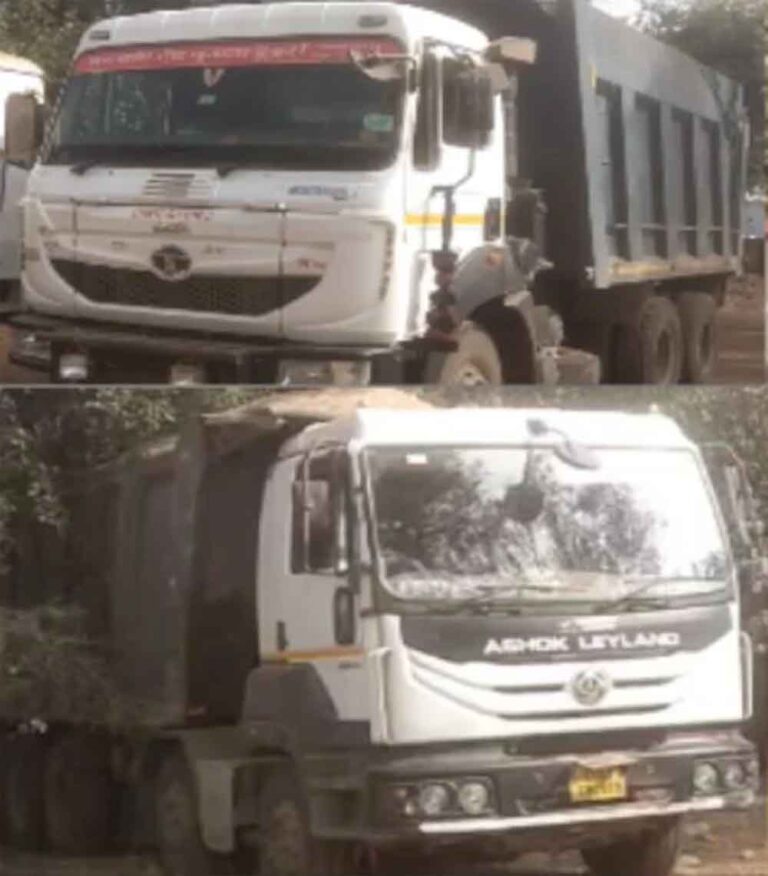 छत्तीसगढ़-रायपुर में खनिज विभाग ने अवैध रेत परिवहन करते 12 वाहन किए जब्त