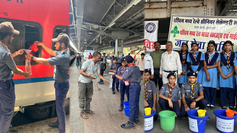 गर्मी की तपिश में ठंडे जल की सौगात, भोपाल मंडल स्काउट एवं गाइड द्वारा निःशुल्क जल सेवा का शुभारंभ