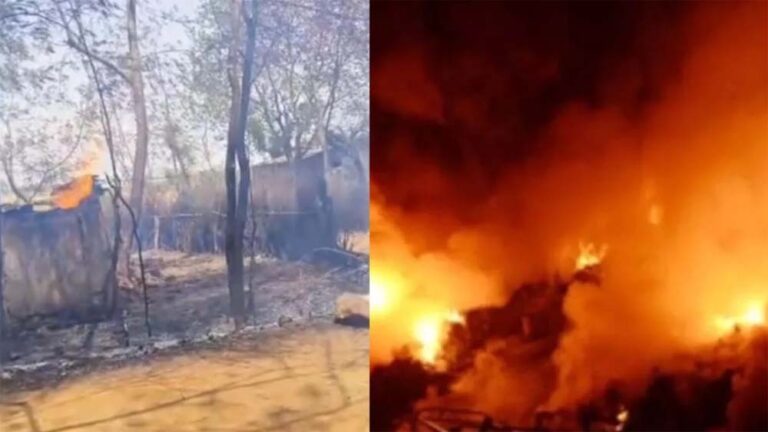 शॉर्ट सर्किट से एक मकान में लगी आग, बेटी की शादी के लिए खरीदा था सामान, आग में सबकुछ खाक