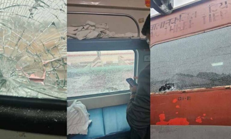 तपस्विनी एक्सप्रेस पर अज्ञात लोगों ने किया पथराव,  एसी कोच का शीशा टूटा, यात्री सुरक्षित