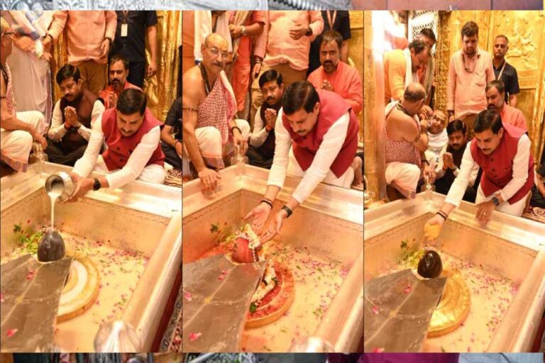 सीएम डॉ मोहन ने वाराणसी के काशी विश्वनाथ मंदिर में पूजा अर्चना करके प्रदेश वासियों की सुख और समृद्धि की कामना की