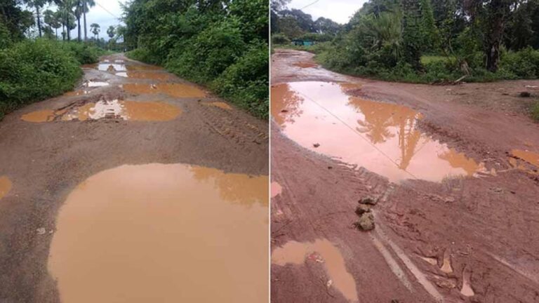 लापरवाही का शिकार ग्रामीण: लाखों खर्च के बाद भी सड़क बेहाल,  ठेकेदार को नोटिस