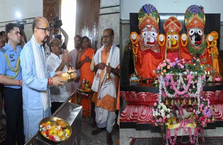 राज्यपाल रमेन डेका ने किए महाप्रभु जगन्नाथ भगवान के दर्शन