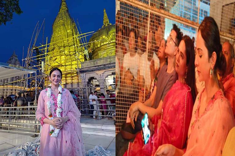 रकुल प्रीत सिंह ने काशी विश्वनाथ के दर पर टेका मत्था, गंगा आरती का बनीं हिस्सा