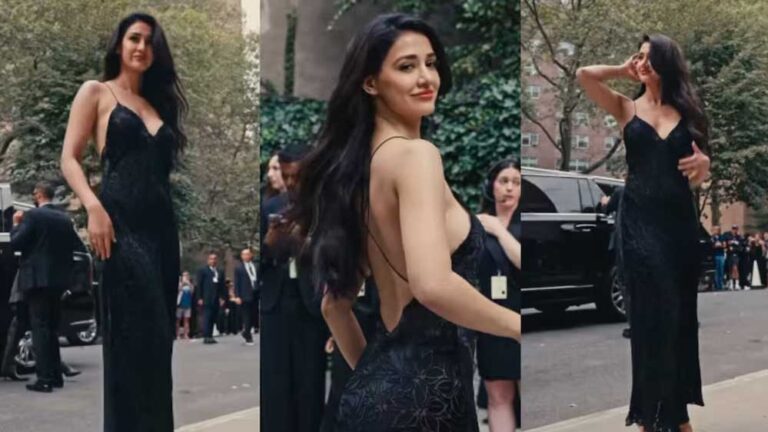 दिशा पाटनी ने न्यूयॉर्क फैशन वीक में किया फैशन का जलवा, ब्लैक स्लिप ड्रेस में बिखेरी चमक