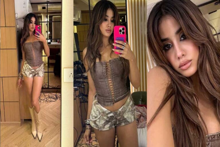 जाह्नवी कपूर का बोल्ड काउगर्ल लुक वायरल, स्ट्रैपलेस आउटफिट में दिखा स्टाइल और ग्लैमर का कॉम्बो