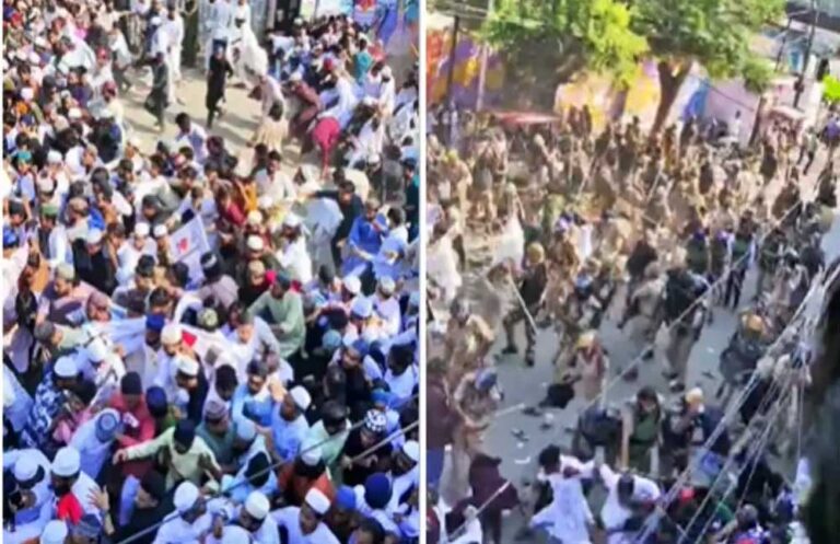 बरेली में नमाज के बाद उपद्रव, माहौल बिगड़ने पर पुलिस ने बरसाईं लाठियां बरेली में नमाज के बाद उपद्रव, माहौल बिगड़ने पर पुलिस ने बरसाईं लाठियां