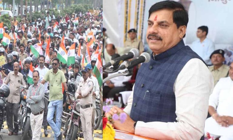 मुख्यमंत्री डॉ. यादव ने युवाओं को हेलमेट पहनाकर जीवन रक्षा का दिया संदेश