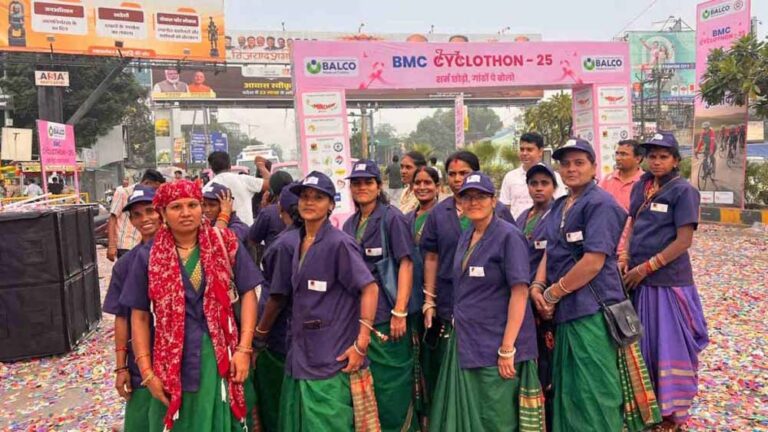 बालको मेडिकल सेंटर के साइक्लोथॉन में शहरों के साइक्लिस्ट्स ने किया स्वास्थ्य संदेश का प्रचार