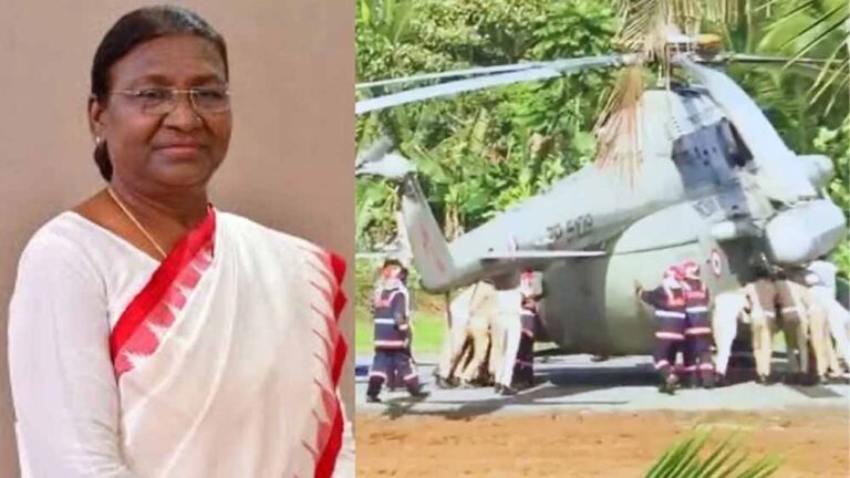 बाल-बाल बचीं राष्ट्रपति द्रौपदी मुर्मू, केरल में लैंड करते ही धंस गया हेलीपैड