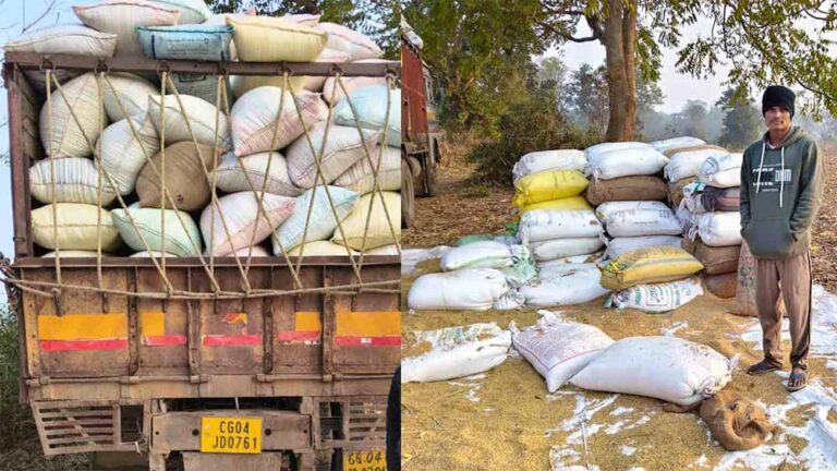 बेचने के इरादे से लाई गई अवैध धान खेप, मक्का बाड़ी में पुलिस ने रोकी तस्करी