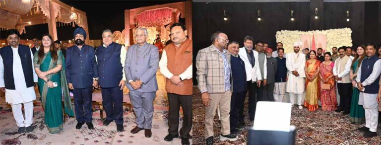 क्रेडा के अध्यक्ष श्री भूपेंद्र सवन्नी जी की सुपुत्री एवं भाजपा नेता शिवरतन शर्मा जी के सुपुत्र के विवाह समारोह में शामिल हुए पर्यटन मंत्री राजेश अग्रवाल क्रेडा के अध्यक्ष श्री भूपेंद्र सवन्नी जी की सुपुत्री एवं भाजपा नेता शिवरतन शर्मा जी के सुपुत्र के विवाह समारोह में शामिल हुए पर्यटन मंत्री राजेश अग्रवाल