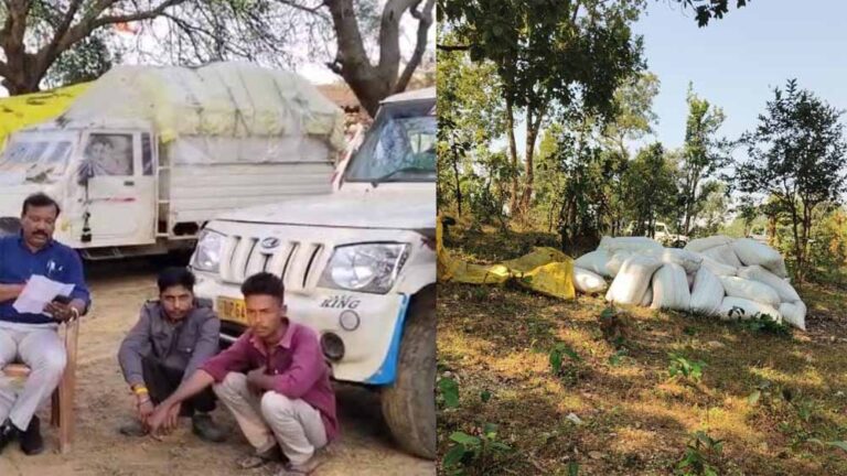 धान खरीदी से पहले मचा हड़कंप: जंगल में मिली 143 बोरी, बिचौलिए फरार, वाहन जब्त धान खरीदी से पहले मचा हड़कंप: जंगल में मिली 143 बोरी, बिचौलिए फरार, वाहन जब्त