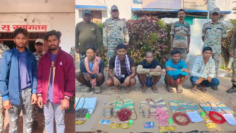 सुरक्षा बलों की बड़ी कामयाबी: विस्फोटक सामग्री संग 7 नक्सली धराए सुरक्षा बलों की बड़ी कामयाबी: विस्फोटक सामग्री संग 7 नक्सली धराए