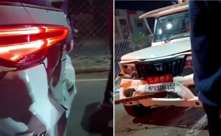 केंद्रीय मंत्री ज्योतिरादित्य सिंधिया के काफिले में हादसा, अशोकनगर में अधिकारी घायल, वाहन क्षतिग्रस्त