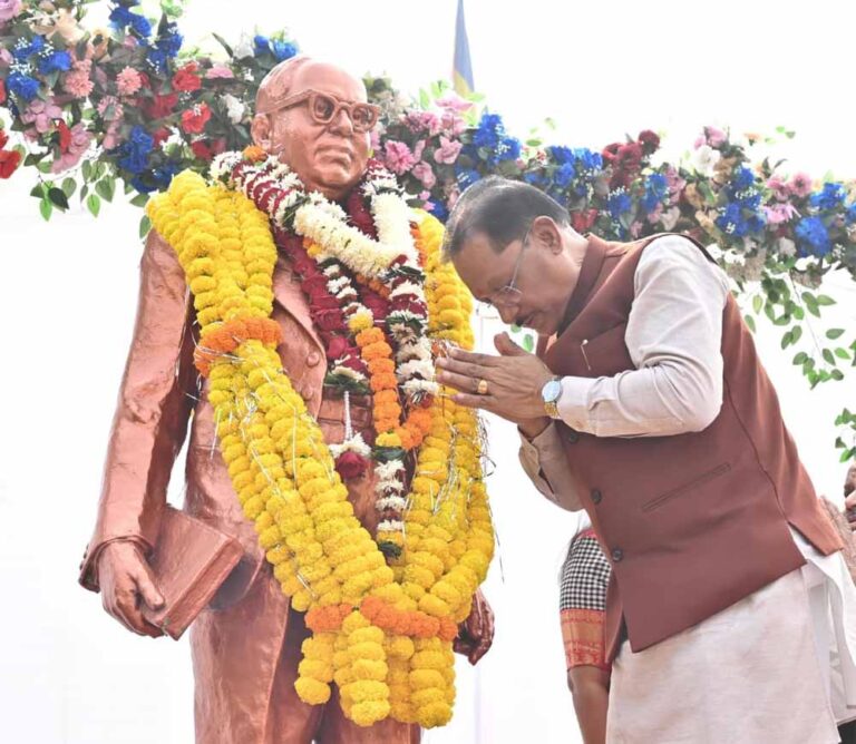 संविधान दिवस पर CM विष्णुदेव साय ने बाबासाहेब अंबेडकर को किया नमन