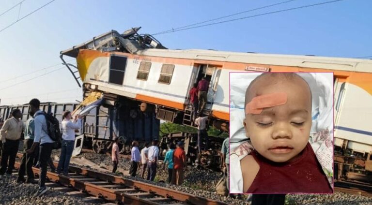रेल हादसे में मलबे से जिंदा निकला बच्चा, पर माता-पिता का कोई सुराग नहीं