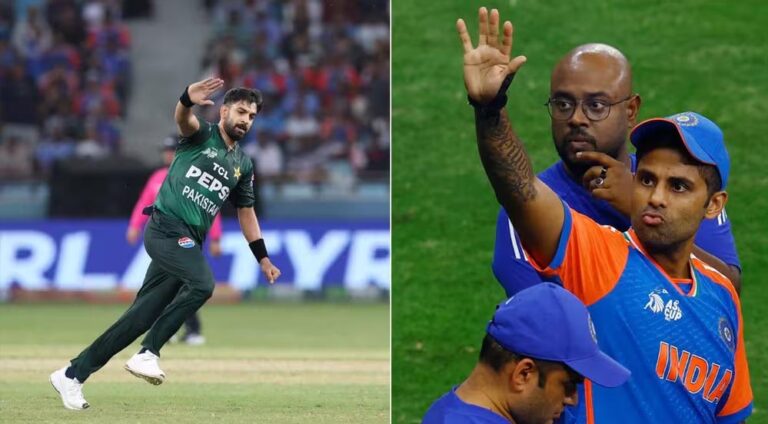 ICC ने दिया फैसला: रऊफ सस्पेंड, सूर्या पर जुर्माना, एशिया कप विवाद का अंत ICC ने दिया फैसला: रऊफ सस्पेंड, सूर्या पर जुर्माना, एशिया कप विवाद का अंत