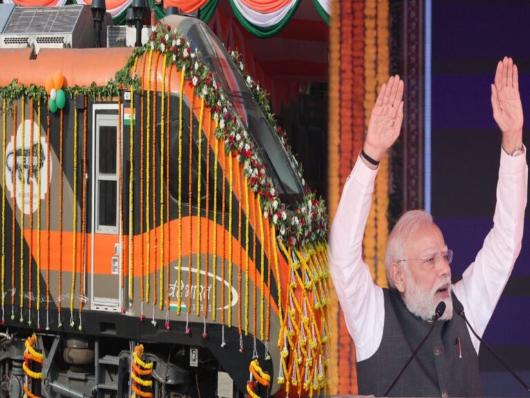 वाराणसी-खजुराहो वंदे भारत एक्सप्रेस का बनारस स्टेशन से किया शुभारंभ वाराणसी-खजुराहो वंदे भारत एक्सप्रेस का बनारस स्टेशन से किया शुभारंभ