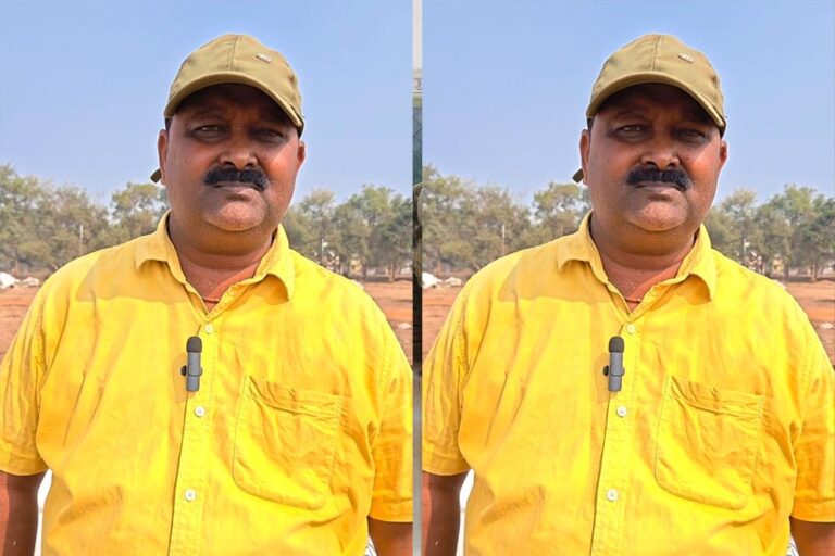 रायपुर : जालबांधा सहकारी समिति में नन्दलाल वर्मा ने 120 क्विंटल धान बेचा