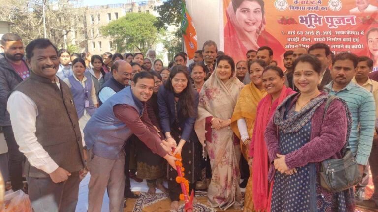 राज्यमंत्री गौर ने किया 1.18 करोड़ के विकासकार्यों का भूमिपूजन