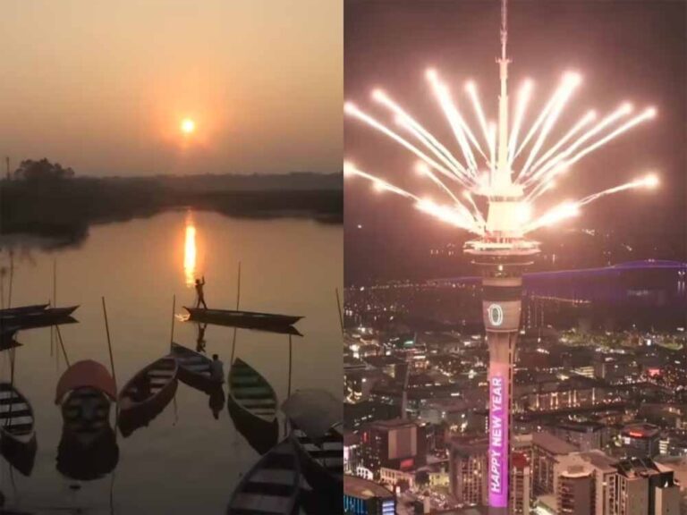 एक ओर भारत में विदा हुआ 2025, दूसरी ओर दुनिया में नए साल 2026 का आगाज़