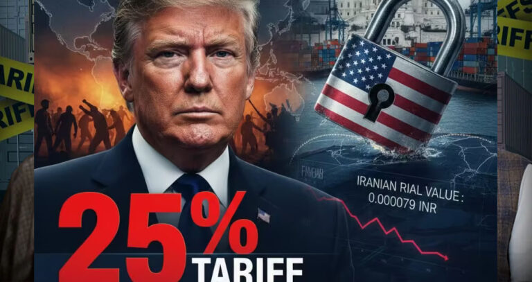 ईरान से व्यापार पर ट्रंप का 25% टैरिफ ऐलान, भारत सरकार ने कहा— चिंता की बात नहीं ईरान से व्यापार पर ट्रंप का 25% टैरिफ ऐलान, भारत सरकार ने कहा— चिंता की बात नहीं