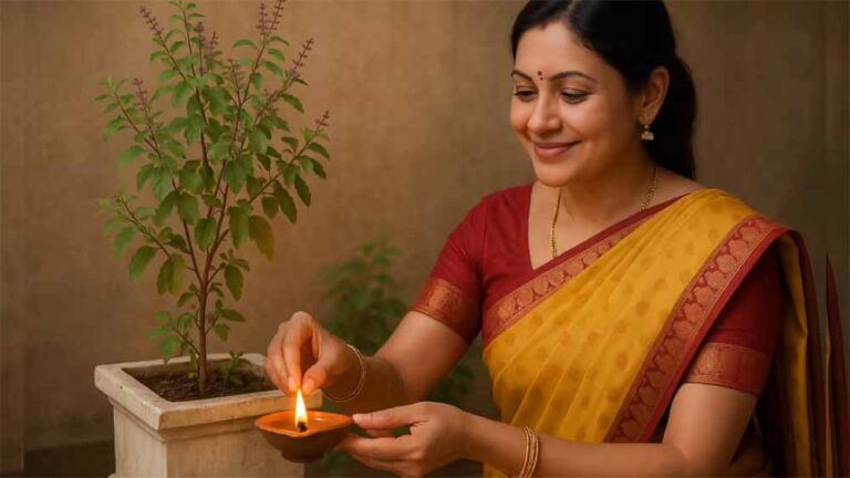 बसंत पंचमी विशेष: शाम को तुलसी पूजन के लिए कितने बजे जलाएं दीपक?