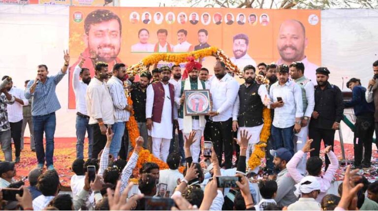 भाजयुमो प्रदेश अध्यक्ष श्याम टेलर का सतना में भव्य स्वागत