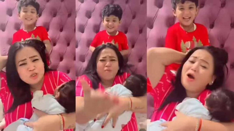 कान्हा बने गोला का बदला अंदाज़! भारती सिंह के बाल नोचते ही मच गया हंगामा कान्हा बने गोला का बदला अंदाज़! भारती सिंह के बाल नोचते ही मच गया हंगामा