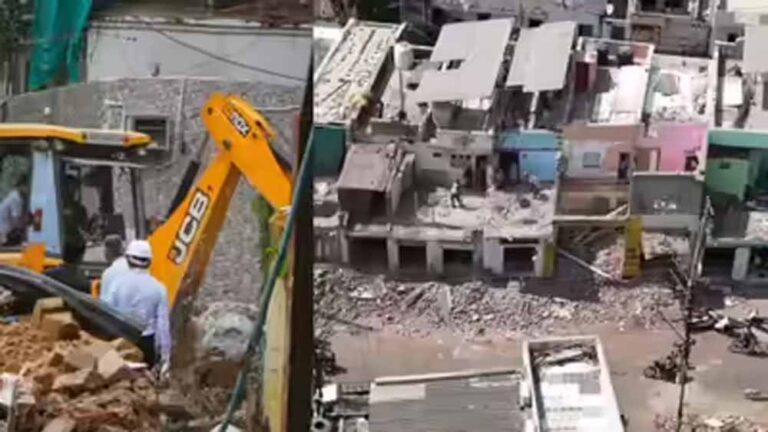 गुजरात का बुलडोजर अभियान तेज़: राजकोट में 1400+ अवैध ढांचों पर कार्रवाई