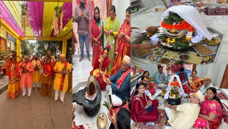 नर्मेदश्वर महादेव का नया मंदिर बना,धूम धाम से समारोह हुआ