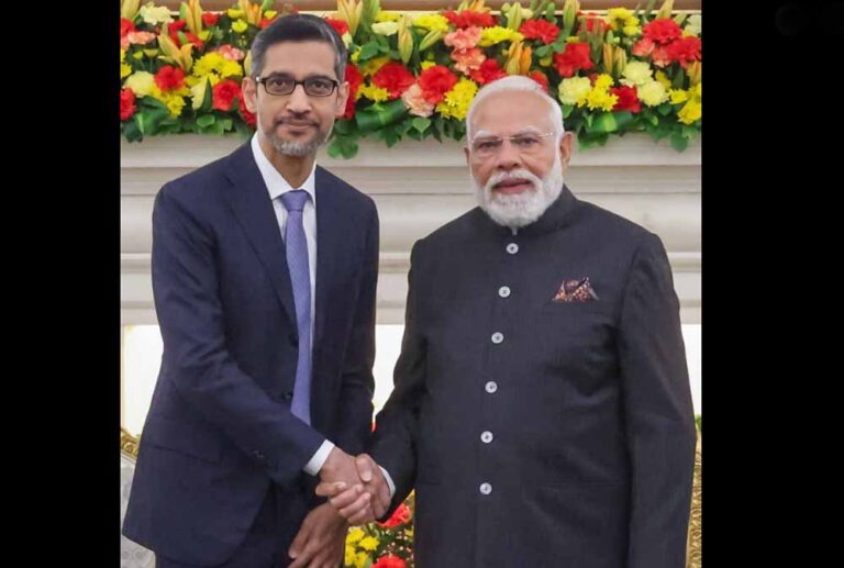 भारत एआई में वैश्विक नेतृत्व की ओर बढ़ रहा है, PM से मुलाकात के बाद बोले गूगल प्रमुख पिचाई
