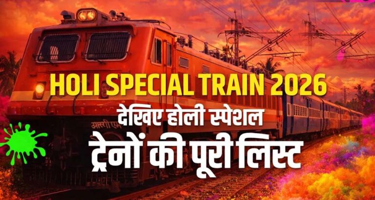 रेलवे की होली स्पेशल ट्रेनें: त्योहारों के दौरान बढ़ती भीड़ के बीच अब आसानी से घर पहुंचे रेलवे की होली स्पेशल ट्रेनें: त्योहारों के दौरान बढ़ती भीड़ के बीच अब आसानी से घर पहुंचे