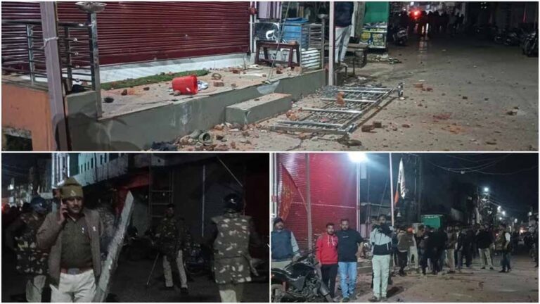 लाउड स्पीकर पर आरती पर दो पक्षों में जमकर पथराव लाउड स्पीकर पर आरती पर दो पक्षों में जमकर पथराव