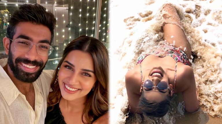 क्रिकेट स्टार की पत्नी संजना गणेशन की खूबसूरती ने उड़ाए होश, बिकिनी तस्वीरें वायरल