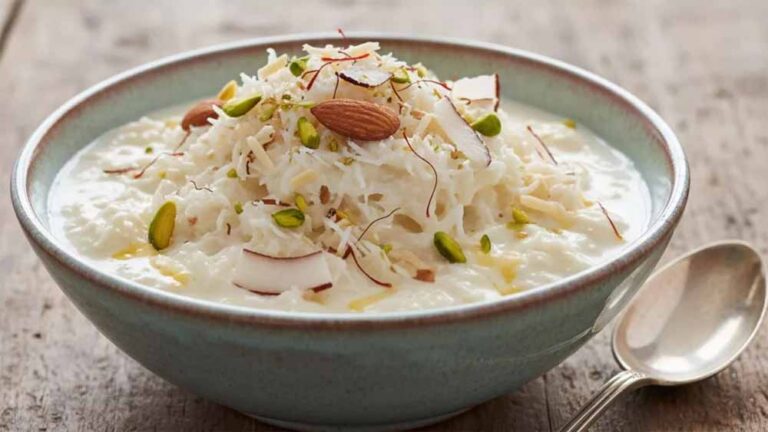 डेजर्ट में नया ट्विस्ट: घर पर बनाएं स्वादिष्ट कोकोनट रबड़ी डेजर्ट में नया ट्विस्ट: घर पर बनाएं स्वादिष्ट कोकोनट रबड़ी