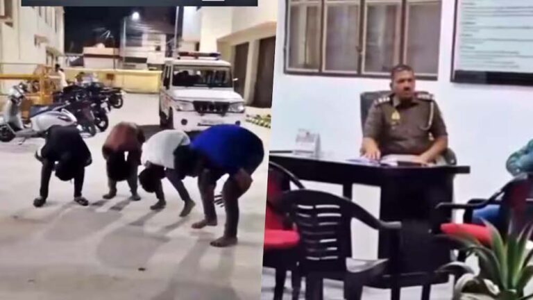 फिरोजाबाद में होली के दौरान हुड़दंगियों की बढ़ी हेकड़ी, पुलिस ने थाने में सिखाई सजा, किया ‘मुर्गा’