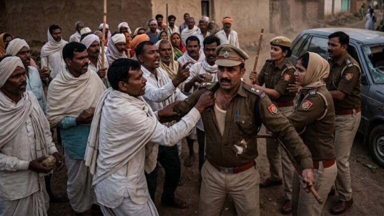 बिलासपुर में पुलिस टीम पर भीड़ का हमला, महिला सिपाही की वर्दी फाड़ी, सात आरोपी गिरफ्तार