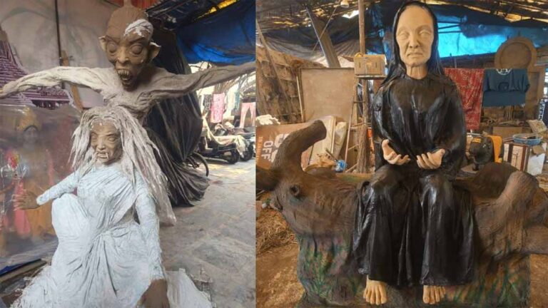 रायपुर में ‘मुंज्या’ थीम की होलिका बनी आकर्षण रायपुर में ‘मुंज्या’ थीम की होलिका बनी आकर्षण