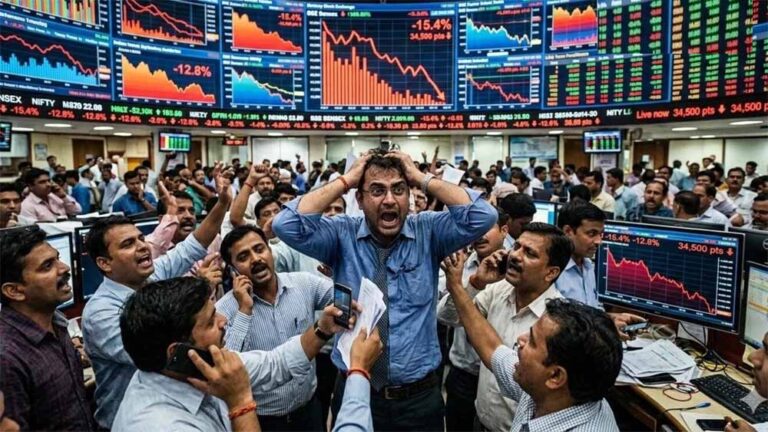 सेंसेक्स 2400 और निफ्टी 700 अंक लुढ़का सेंसेक्स 2400 और निफ्टी 700 अंक लुढ़का