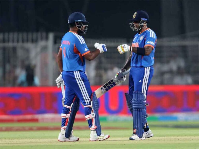 ईडन गार्डन्स में तेजी से बढ़ रहा भारत का स्कोर, तिलक-सैमसन ने बदले गियर